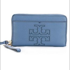 Tory Burch Harper Leather Wristlet Wallet (New)